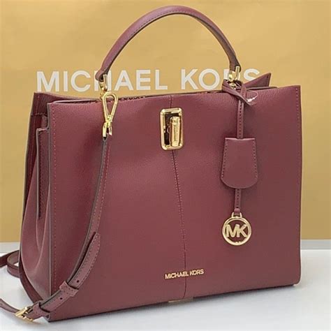 michael kors penelope large leather satchel